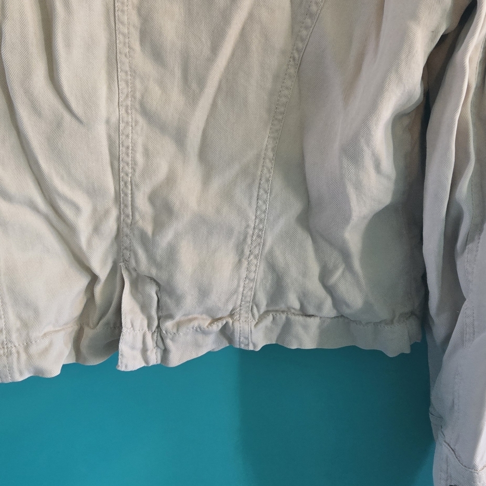Vintage Womens Jacket Express Design Studio Button Down Beige Large - Picture 11 of 14
